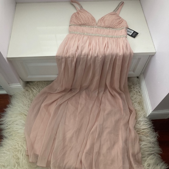 AIDAN BY AIDAN MATTOX CHIFFON BEADED EVENING DRESS - Picture 4 of 8